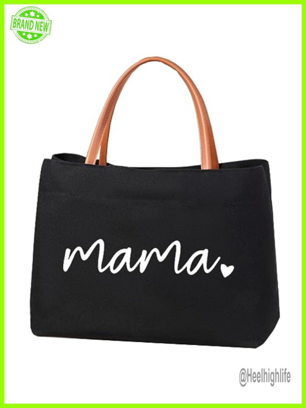Canvas Mama Tote Bag for Mom - New Mom Gift, Baby Shower, Travel, Beach,
